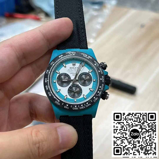 Rolex Daytona 1:1 Best Edition Diw Factory NTPT Caja de fibra de carbono azul