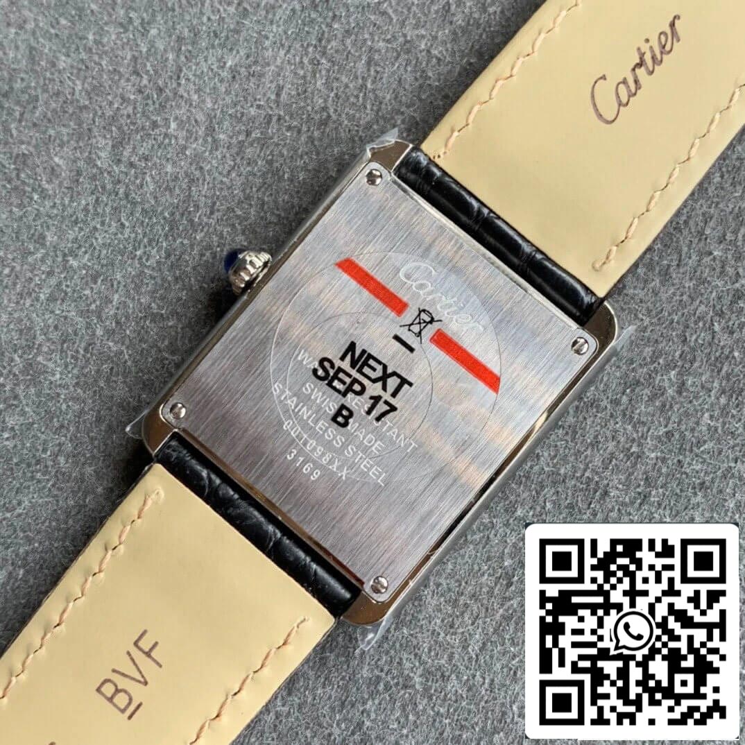 Cartier Tank 1:1 Best Edition K11 Factory Black Leather Strap