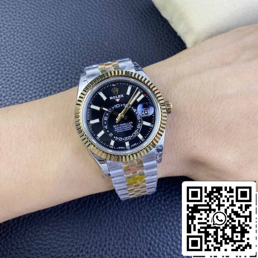 Rolex Sky Dweller M336933-0004 1:1 Mejor edición Noob Factory V2 esfera negra