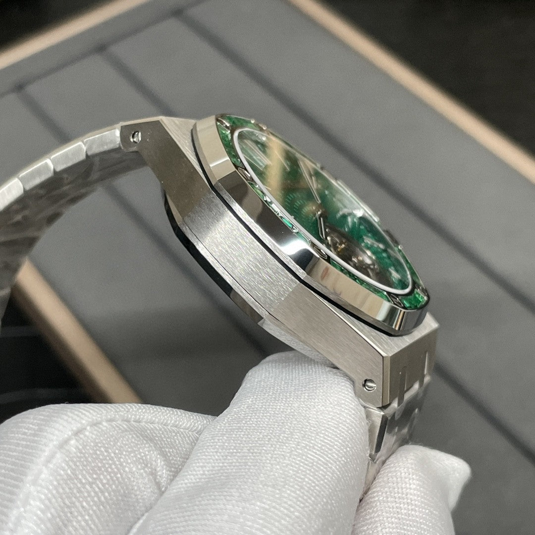 Audemars Piguet Royal Oak Tourbillon 26532IC.EE.1220TI.01 1:1 Mejor Edición R8 Esfera Verde de Fábrica