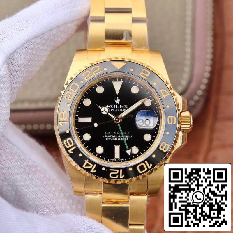 Rolex GMT Master II 116718 40mm EW Factory 1:1 Mejor edición suizo ETA2836 esfera negra