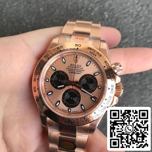 Rolex Daytona m116505-0009 1:1 Mejor Edición Noob Factory Esfera Champán