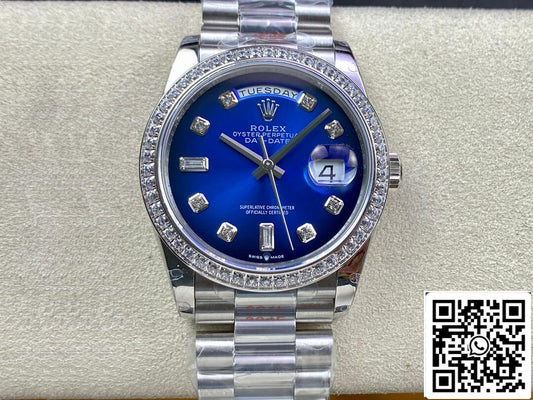 Rolex Day Date M128396TBR-0008 36MM 1:1 Best Edition GM Factory Lunetta con diamanti