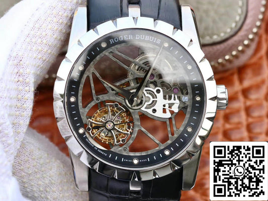 Roger Dubuis Excalibur RDDBEX0393 1:1 Mejor Edición JB Factory Tourbillon Esfera Esqueleto