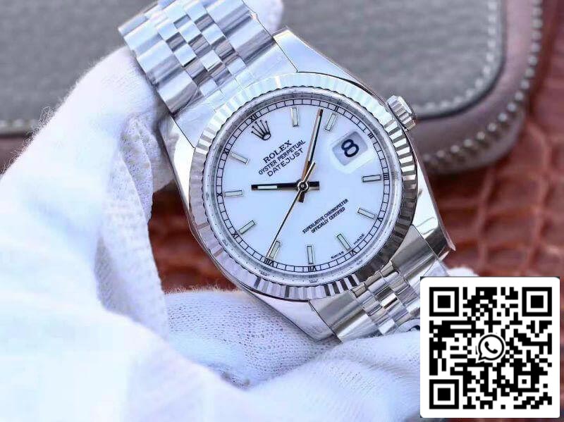 Rolex Datejust 36mm 116234 AR Factory 1:1 Best Edition svizzero ETA3135 quadrante bianco