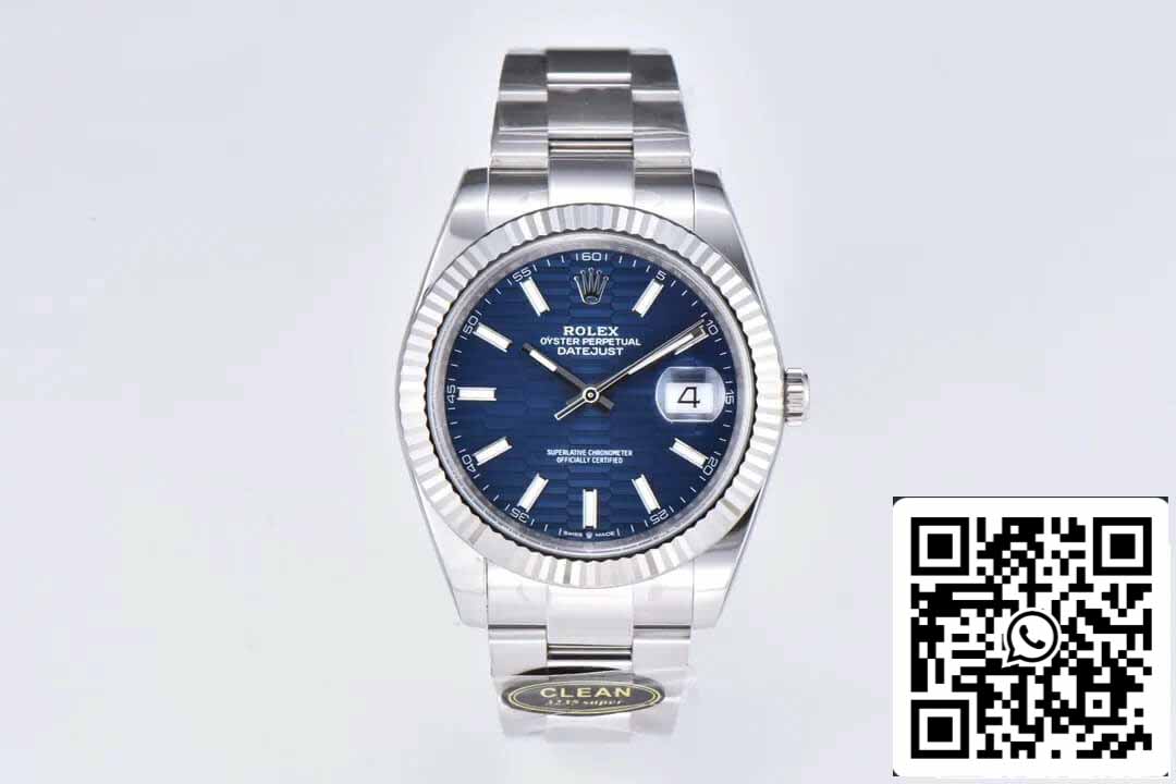 Rolex Datejust 41MM M126334-0031 1:1 Best Edition Quadrante blu fabbrica pulita