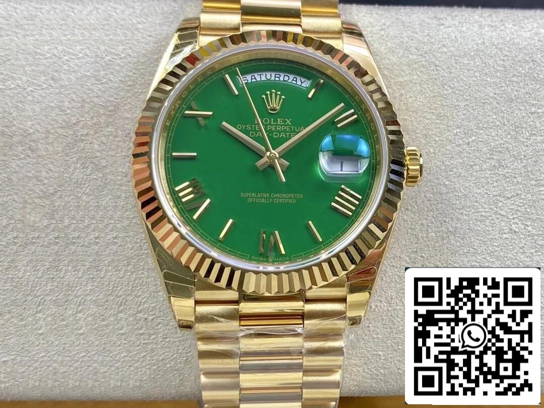 Rolex Day Date M228238-0061 1:1 Mejor Edición EW Factory Esfera Verde