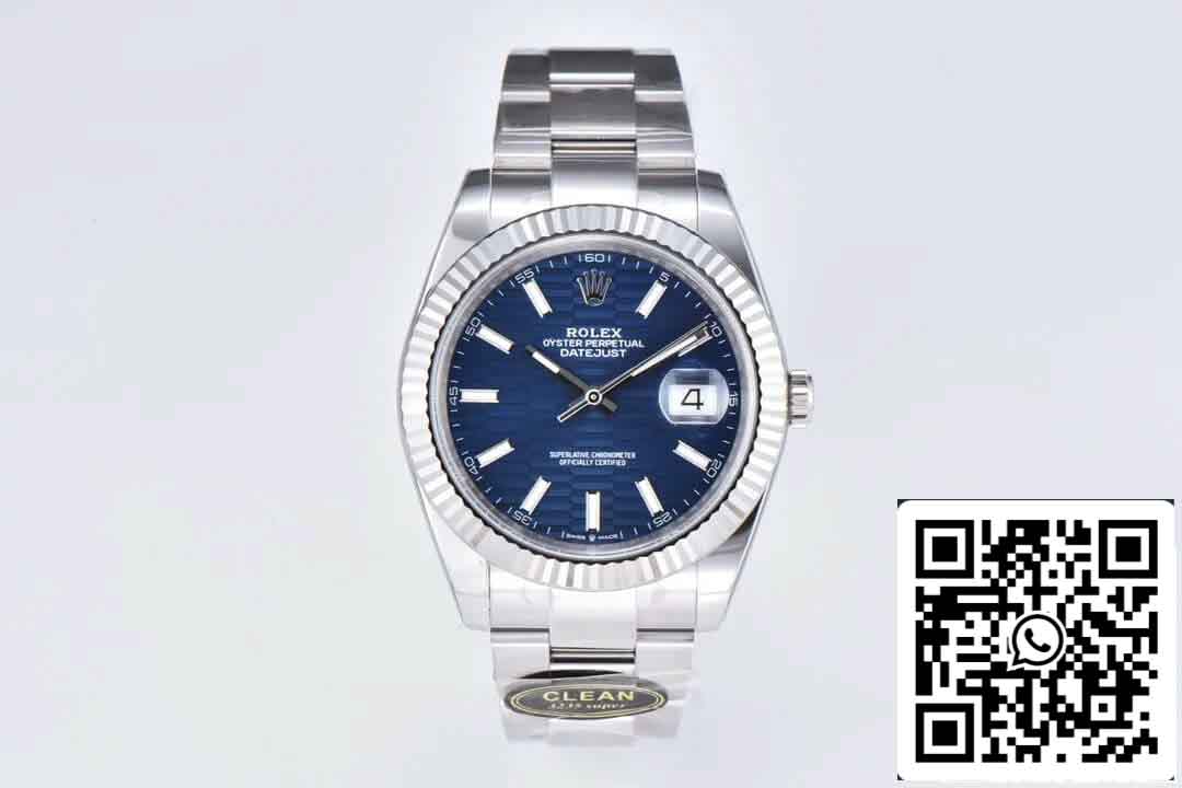 Rolex Datejust 41MM M126334-0031 1:1 Best Edition Clean Factory quadrante blu cinturino Oyster