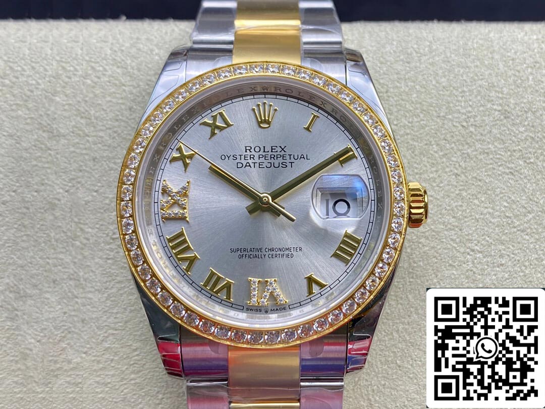 Rolex Datejust M126283RBR-0018 1:1 Best Edition EW Factory quadrante argento