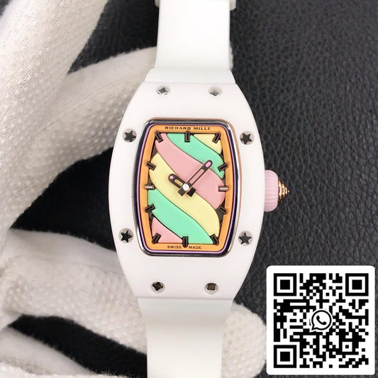 Richard Mille RM-07 Bon Bon 1: 1 Best Edition RM Factory Custodia in ceramica bianca