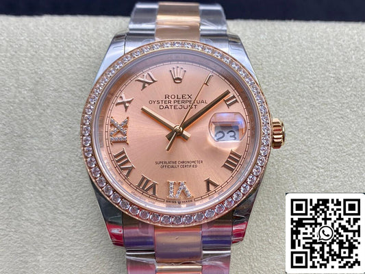 Rolex Datejust M126281RBR-0016 1:1 Mejor edición EW Factory esfera rosa