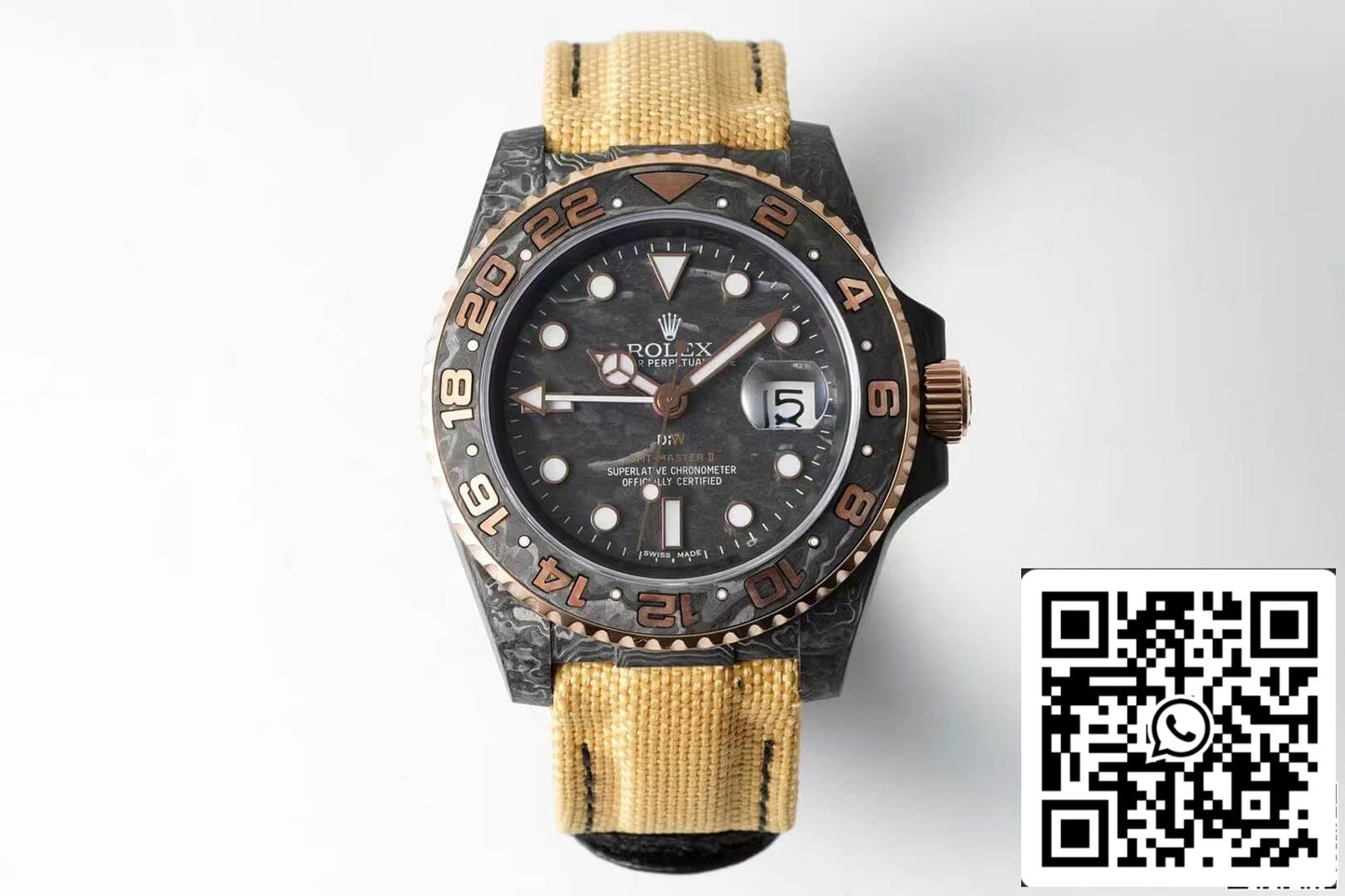 Rolex GMT-MASTER II Diw 1:1 Best Edition Cinturino in tessuto giallo