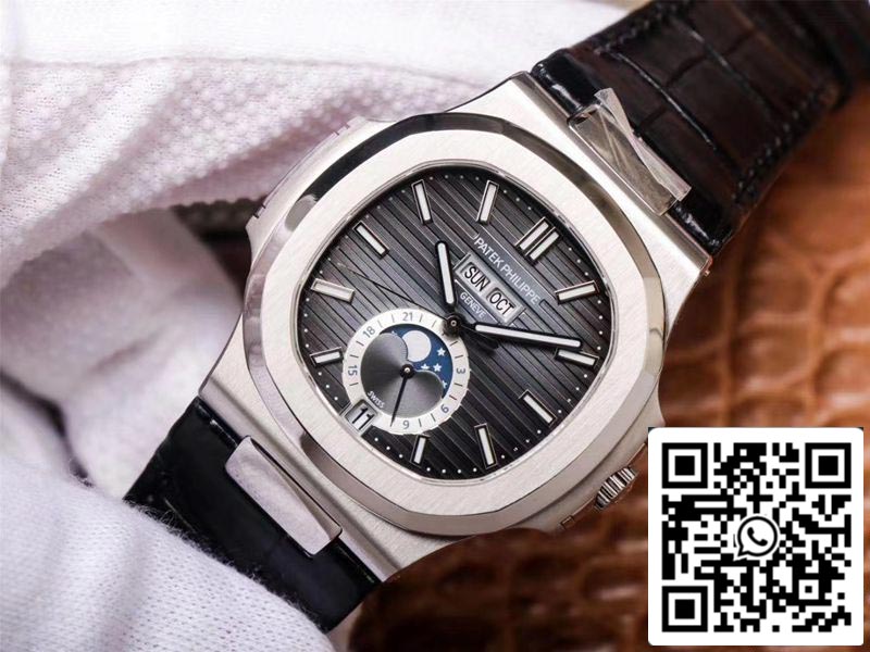 Patek Philippe Nautilus 5726A-001 1:1 Mejor edición PF Factory Correa negra Suiza ETA324