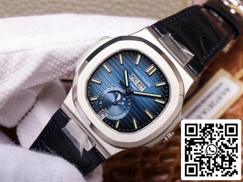 Patek Philippe Nautilus 5726/1A-014 1:1 Mejor edición PF Factory Correa negra Suiza ETA324