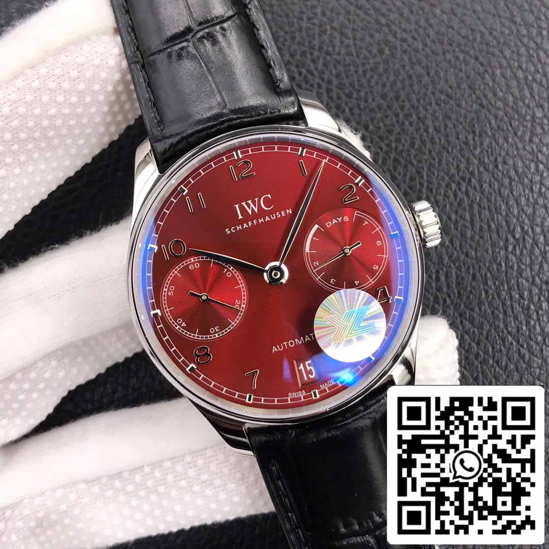 IWC Portugieser IW500714 1:1 Mejor Edición YL Factory Esfera Roja Burdeos