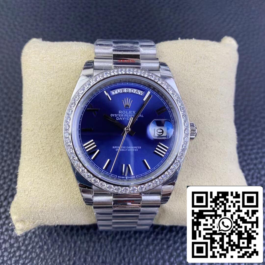 Rolex Day Date 228349RBR-0005 1:1 Mejor edición EW Factory esfera azul