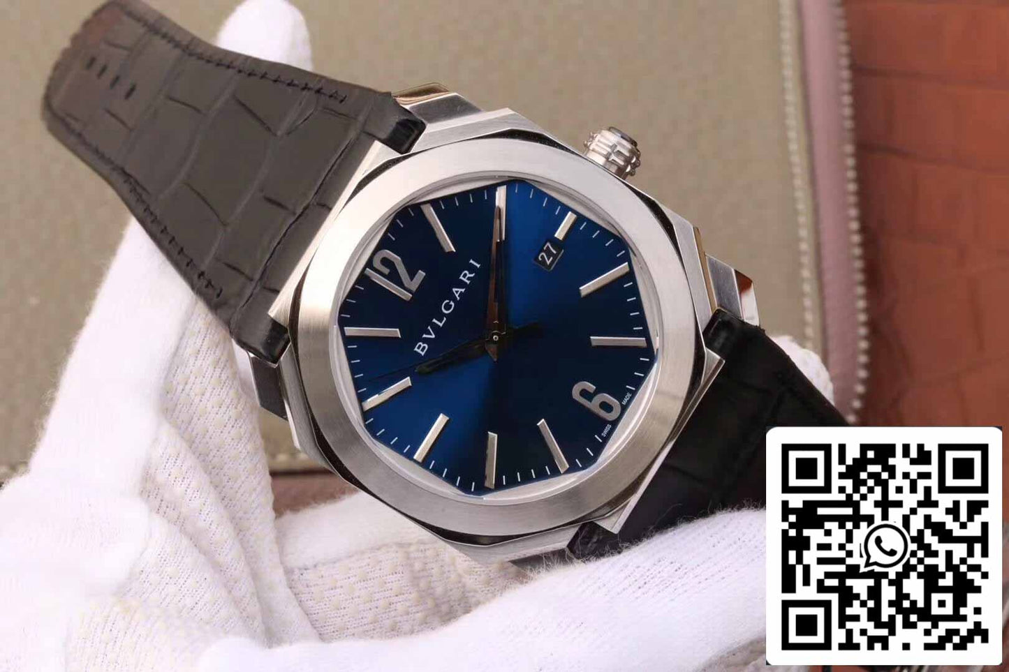 Bulgari Octo 102429 BGO38C3SLD 1:1 Best Edition quadrante blu scuro