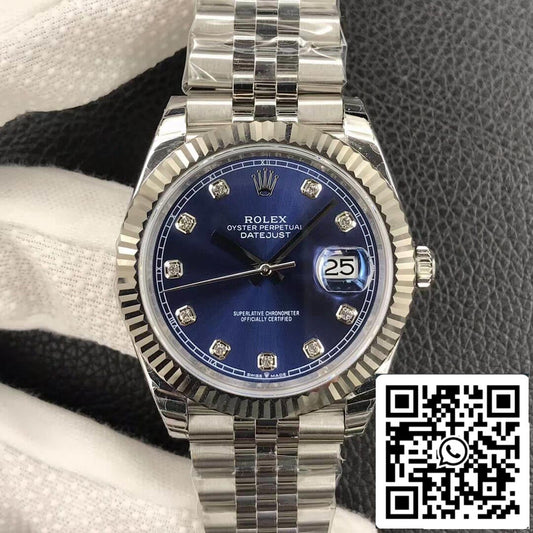 Rolex Datejust M126234-0037 1:1 Best Edition EW Factory Quadrante blu