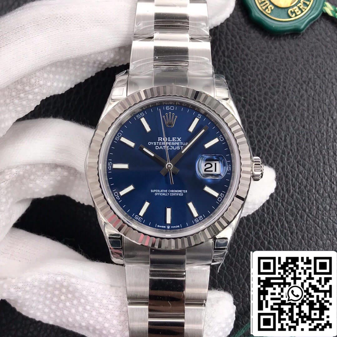 Rolex Datejust M126334-0001 41 mm Correa Oyster VS Esfera azul de fábrica