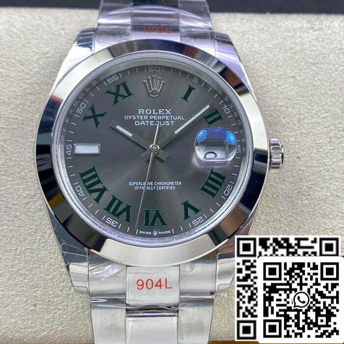 Rolex Datejust M126300-0013 41MM 1:1 Best Edition EW Factory quadrante grigio scuro