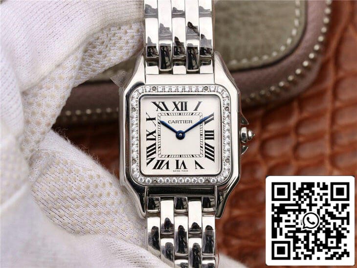 Panthere De Cartier W4PN0008 Quadrante argentato con diamanti GF Factory Best Edition 1: 1