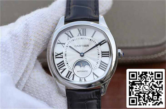 Drive De Cartier Moonphase WSNM0008 1:1 Mejor Edición Acero Inoxidable