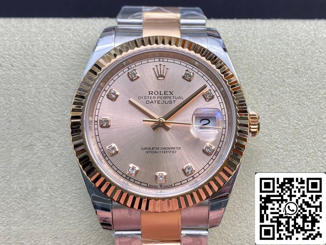 Rolex Datejust M126331-0007 41MM 1:1 Mejor edición EW Factory V3 esfera rosa