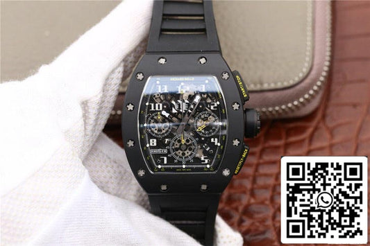 Richard Mille RM-011 Cinturino nero KV Factory 1: 1 della migliore edizione