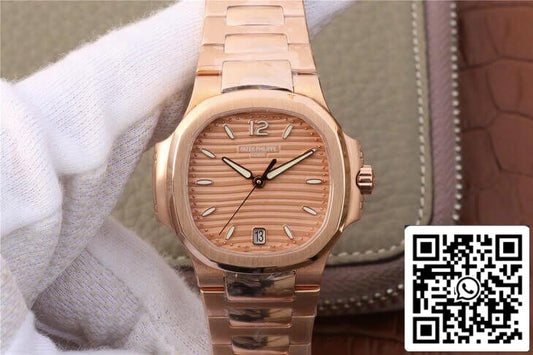 Patek Philippe Nautilus Ladies 7118-1R-010 1:1 Mejor edición PF Factory Oro rosa