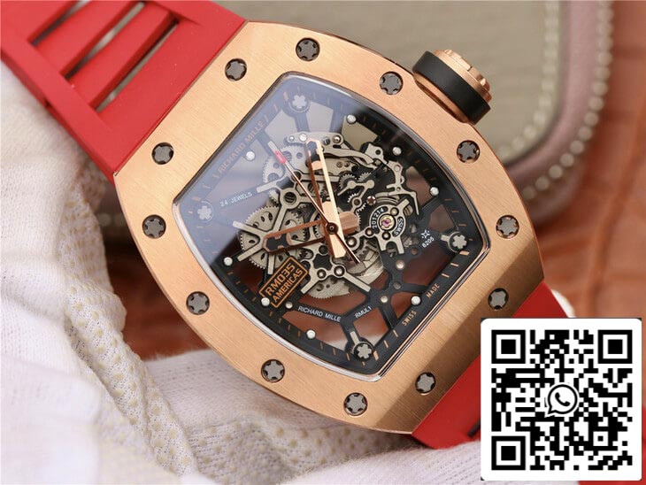 Richard Mille RM035 Americas KV Factory 1:1 Mejor Edición Oro Rosa