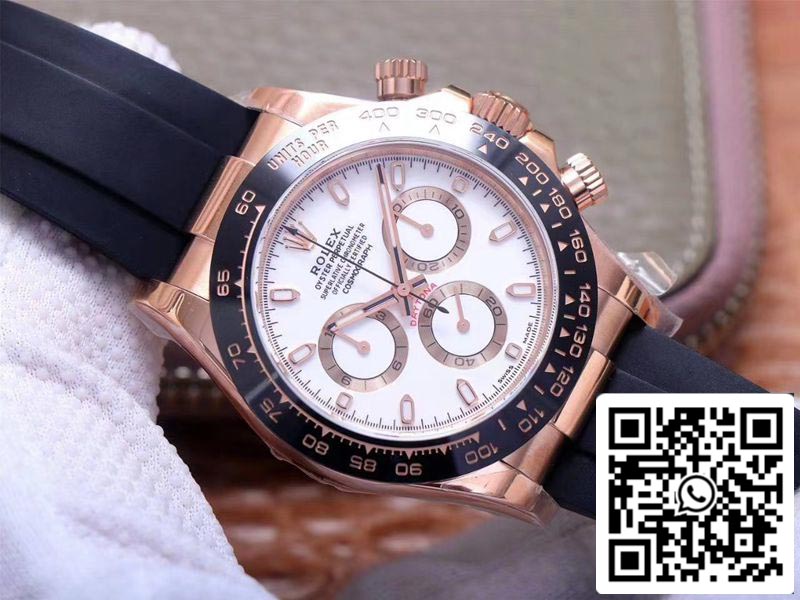 Rolex Daytona M116515LN-0019 1:1 Mejor Edición Noob Factory Esfera Blanca Suiza ETA4130