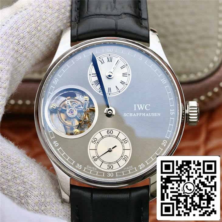 IWC Portugués IW544603 ZF Factory 1:1 Mejor Edición Tourbillon Esfera Gris