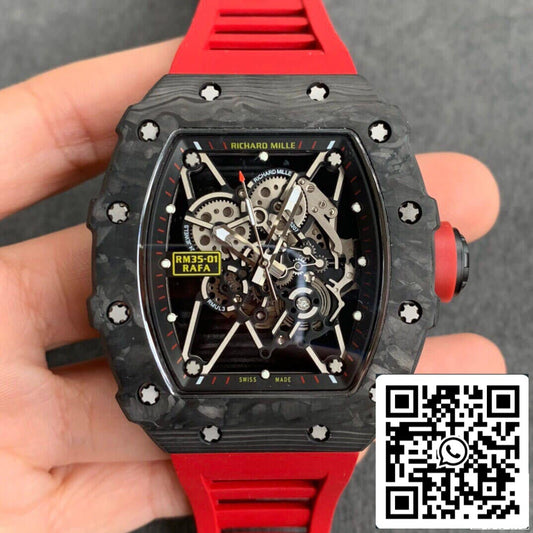 Richard Mille RM35-01 1:1 Mejor Edición KV Factory Correa Roja