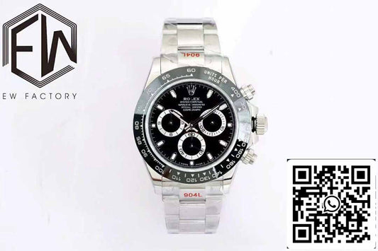 Rolex Cosmograph Daytona M116500LN-0002 1:1 Mejor edición EW Factory esfera negra