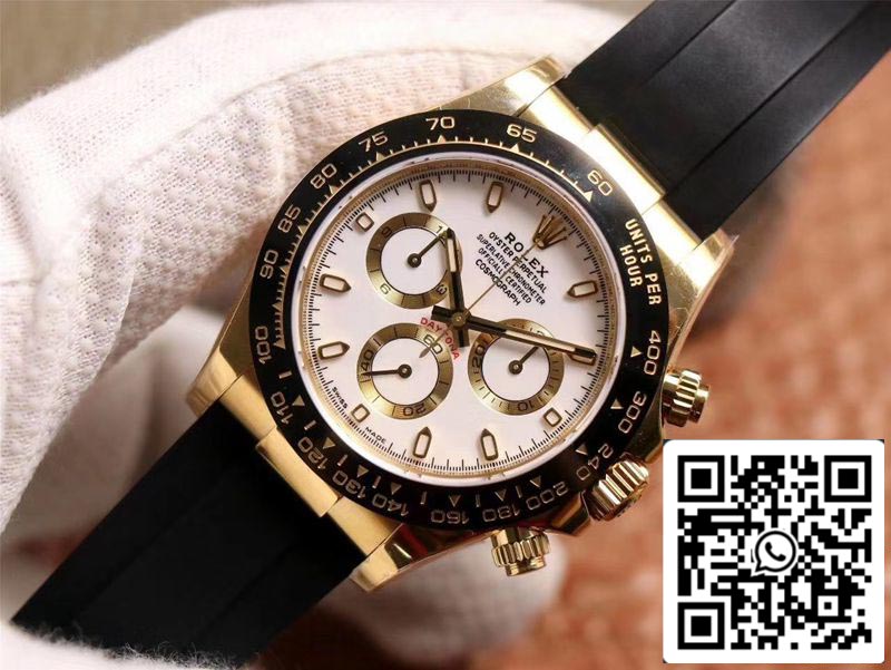 Rolex Daytona M116518LN-0041 1:1 Best Edition Noob Factory quadrante bianco svizzero ETA4130