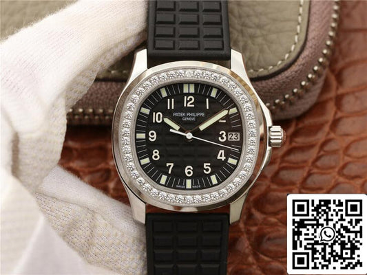 Patek Philippe Aquanaut 5067A-001 1:1 Mejor Edición PPF Factory Diamante Esfera Negra