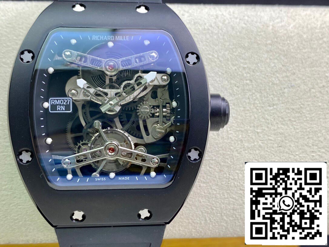 Richard Mille RM027 1:1 Best Edition EUR Factory Transparent Black Dial