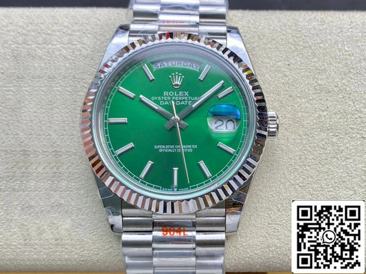 Rolex Day Date 40MM 1:1 Mejor edición GM Factory esfera verde