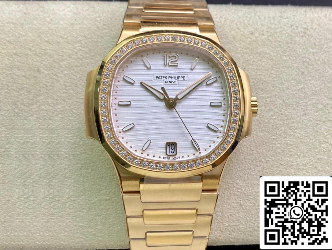 Patek Philippe Nautilus Ladies 7118/1200R-001 1:1 Migliore edizione 3K Factory Oro rosa