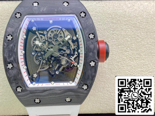 Richard Mille RM055 1:1 Best Edition KV Factory V2 White Rubber Strap