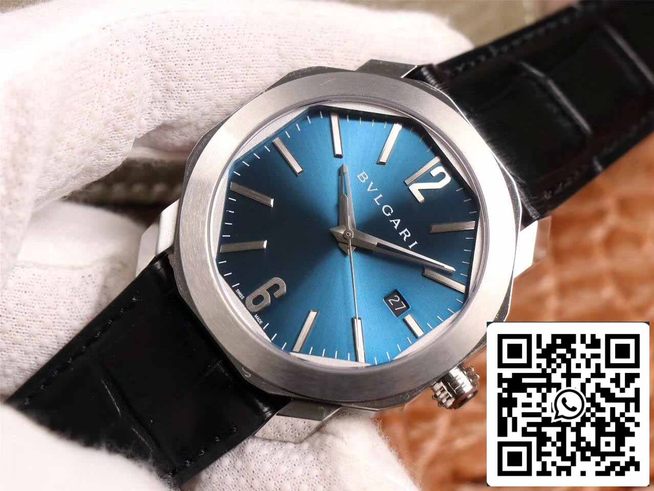 Bulgari Octo 102429 1:1 Best Edition BV Factory quadrante azzurro