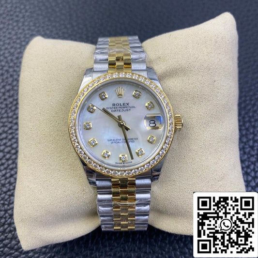 Rolex Datejust M278383RBR-0028 31MM 1:1 Mejor edición EW Factory Oro amarillo