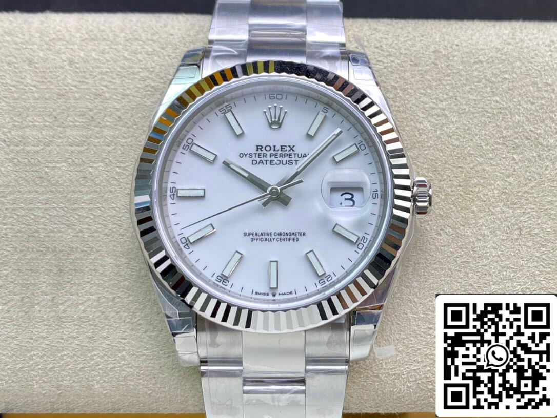 Rolex Datejust M126334-0009 41 mm Correa Jubilee VS Acero inoxidable de fábrica