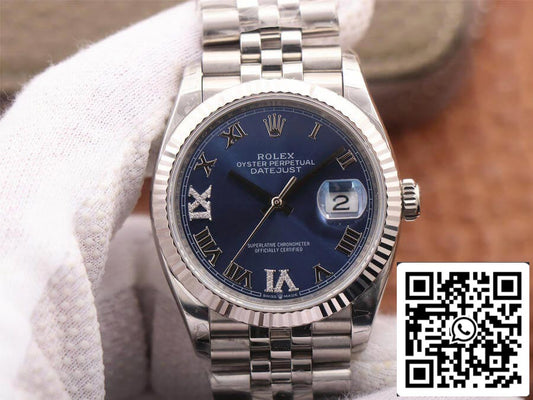 Rolex Datejust 126234 1:1 Mejor edición EW Factory esfera azul