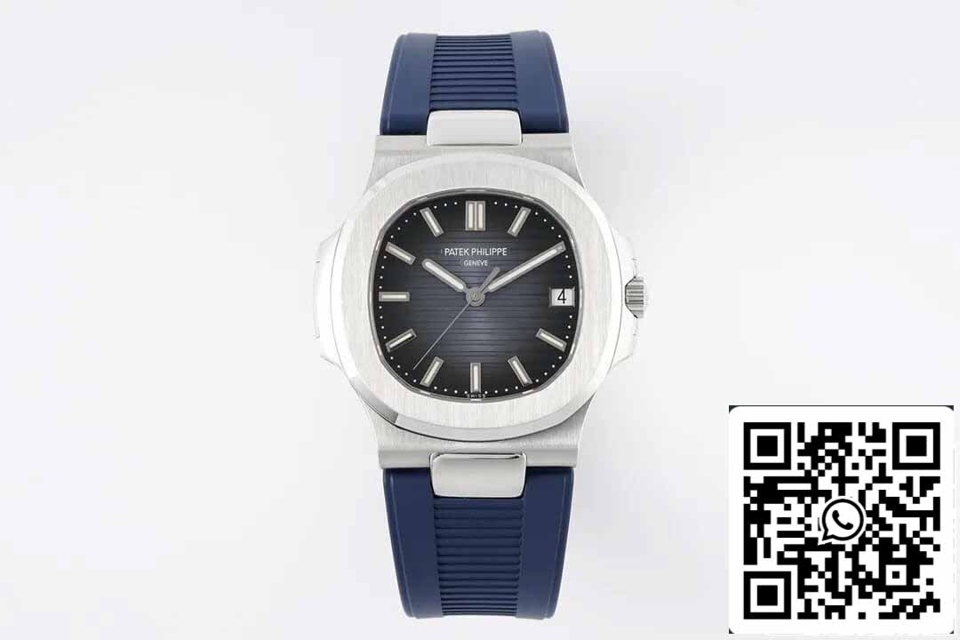 Patek Philippe Nautilus 5711 1: 1 Best Edition PPF Factory Cinturino in caucciù blu