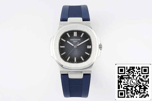 Patek Philippe Nautilus 5711 1:1 Mejor edición PPF Factory Correa de caucho azul