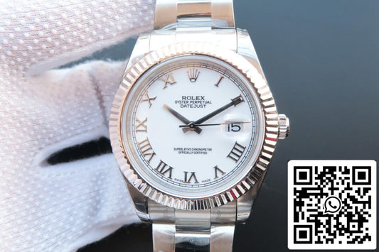 Rolex Datejust M126334-0023 1:1 Best Edition EW Factory Quadrante bianco