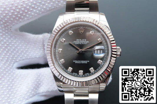 Rolex Datejust M126334-0005 Quadrante tempestato di diamanti 1:1 Best Edition EW Factory