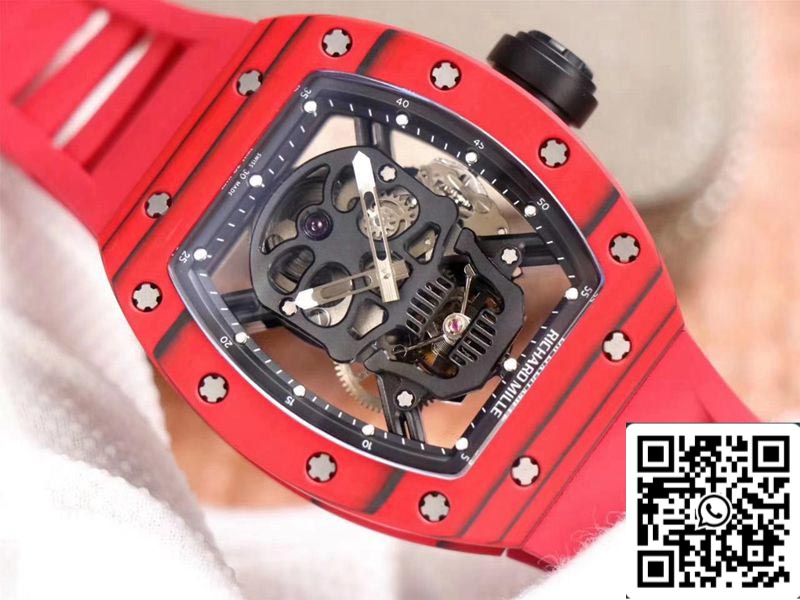 Richard Mille RM052-01 1:1 Best Edition JB Factory Tourbillon svizzero in ceramica rossa