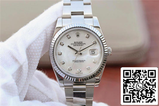 Rolex Datejust M126334-0019 1:1 Best Edition EW Factory quadrante bianco in madreperla